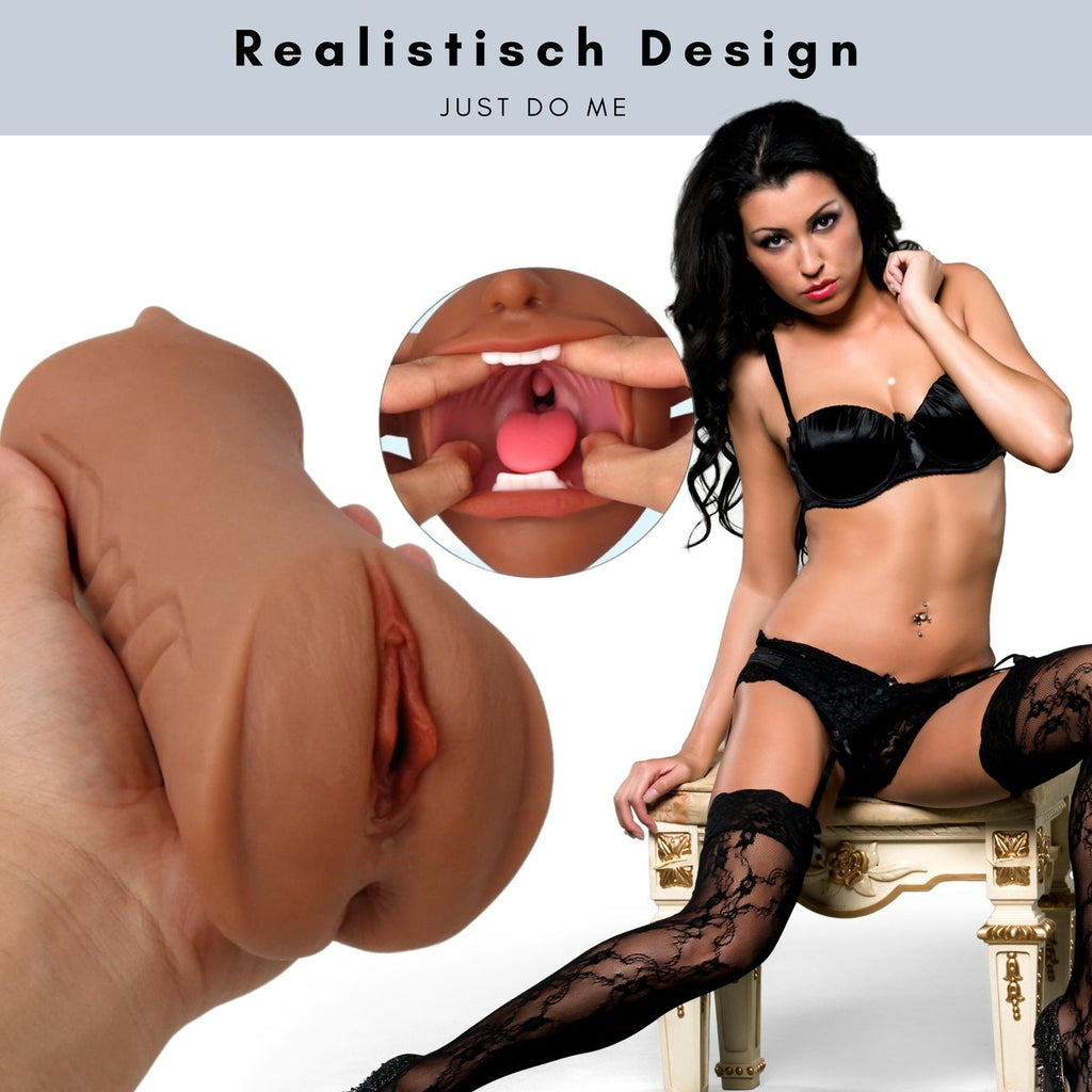 ME'ADAM Melange™ - 3D Realistische Masturbator - Inclusief opbergtas & glijmiddel - 3 in 1 - Vagina, Anus & Mond - Sex toys voor mannen - Realistische vagina - Pocket Pussy - Kunstvagina - Masturbator Voor Man