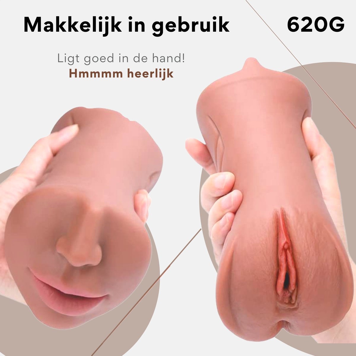 ME'ADAM Melange™ - 3D Realistische Masturbator - Inclusief opbergtas & glijmiddel - 3 in 1 - Vagina, Anus & Mond - Sex toys voor mannen - Realistische vagina - Pocket Pussy - Kunstvagina - Masturbator Voor Man