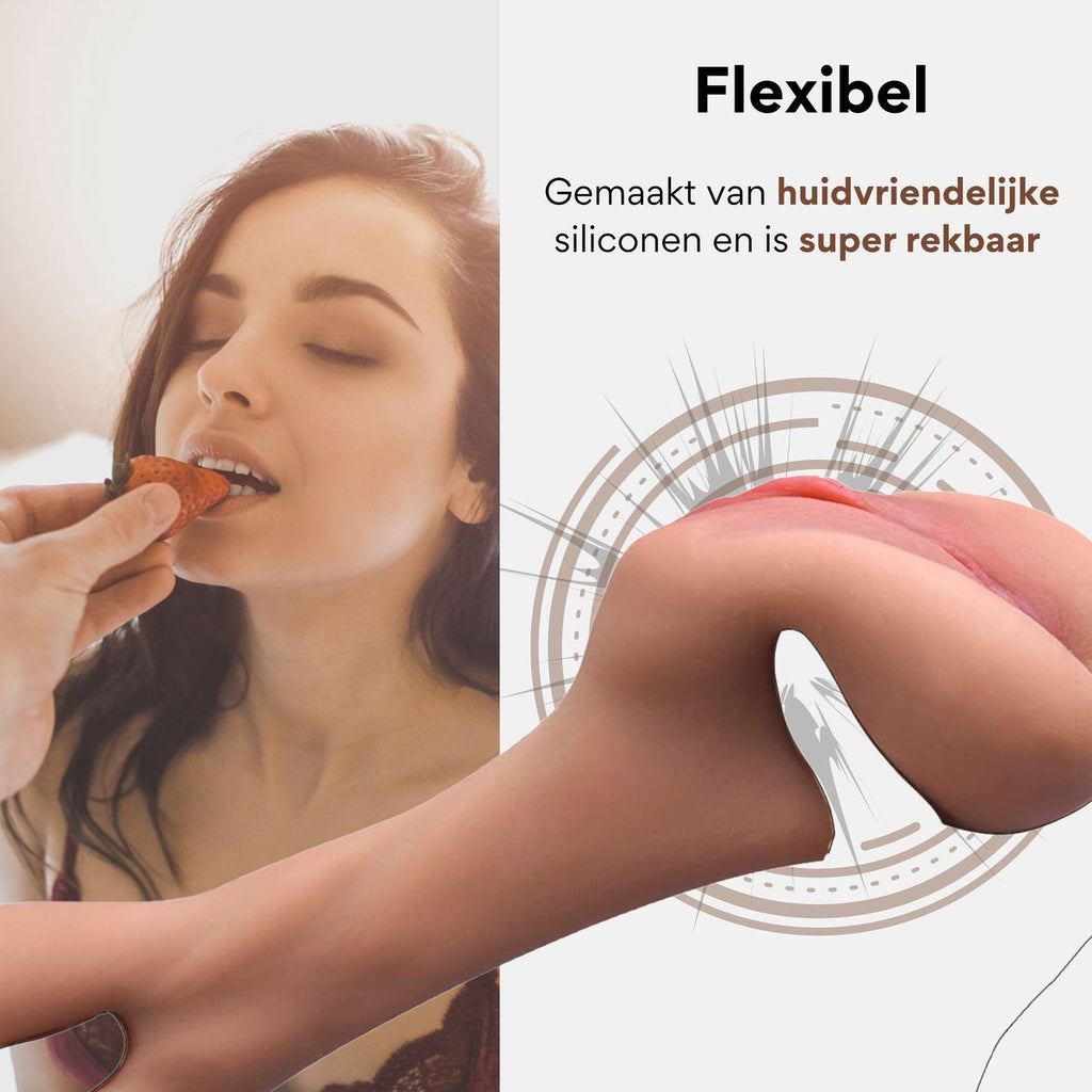 ME'ADAM Melange™ - 3D Realistische Masturbator - Inclusief opbergtas & glijmiddel - 3 in 1 - Vagina, Anus & Mond - Sex toys voor mannen - Realistische vagina - Pocket Pussy - Kunstvagina - Masturbator Voor Man