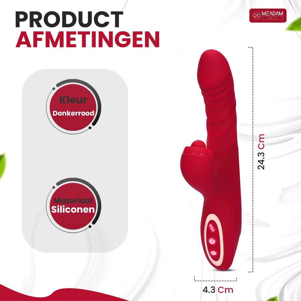 ME'ADAM – Vibrator voor Vrouwen – 3-in-1 G-Spot & Clitoris Stimulator – Wand Massager – 22 Standen – Stil – Waterdicht – Oplaadbaar - Sex toys voor vrouwen - Vibrators