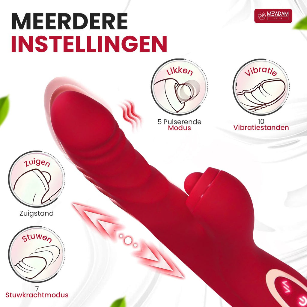 ME'ADAM – Vibrator voor Vrouwen – 3-in-1 G-Spot & Clitoris Stimulator – Wand Massager – 22 Standen – Stil – Waterdicht – Oplaadbaar - Sex toys voor vrouwen - Vibrators