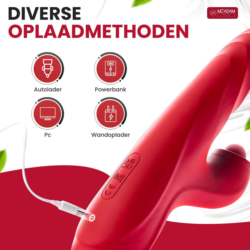 ME'ADAM – Vibrator voor Vrouwen – 3-in-1 G-Spot & Clitoris Stimulator – Wand Massager – 22 Standen – Stil – Waterdicht – Oplaadbaar - Sex toys voor vrouwen - Vibrators