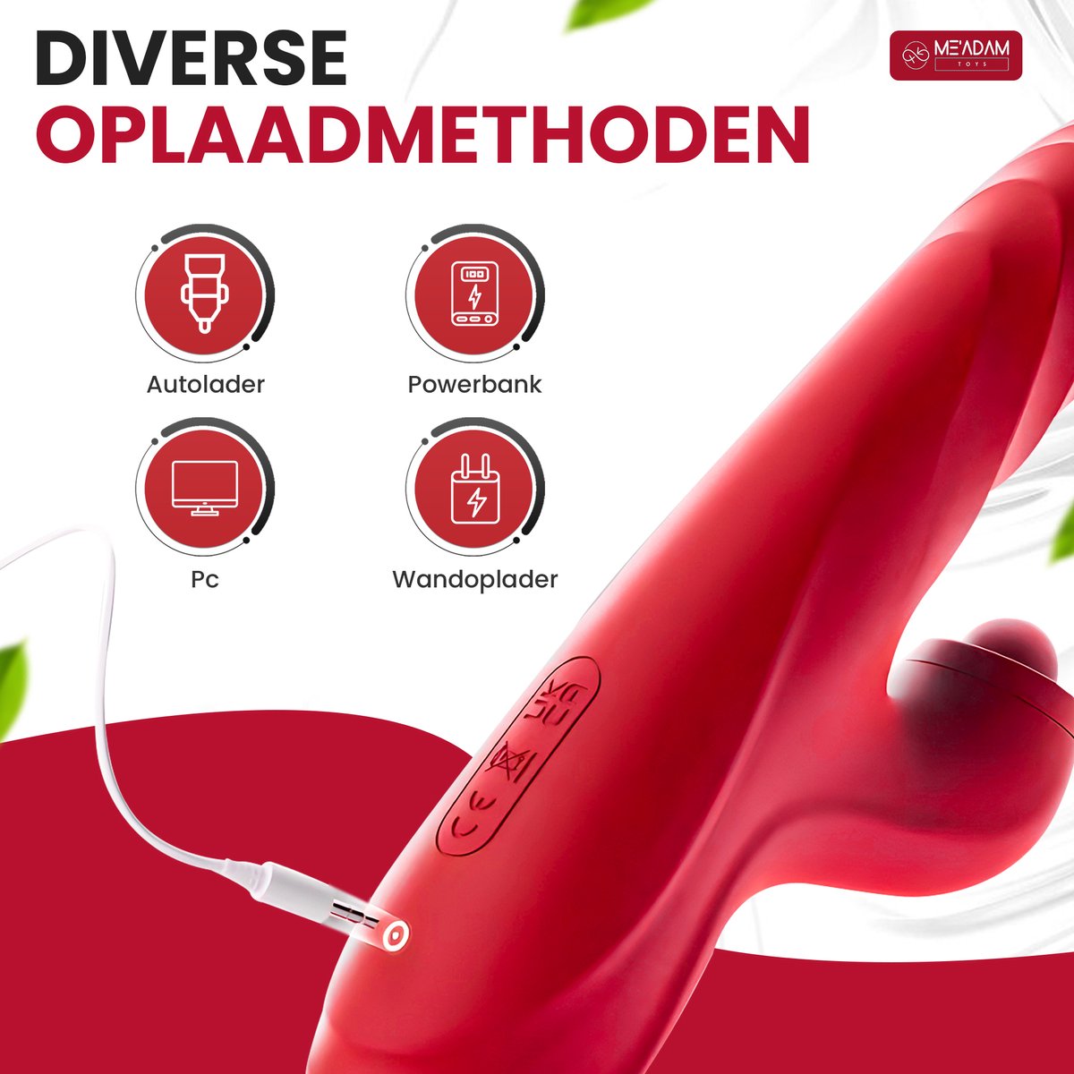 ME'ADAM – Vibrator voor Vrouwen – 3-in-1 G-Spot & Clitoris Stimulator – Wand Massager – 22 Standen – Stil – Waterdicht – Oplaadbaar - Sex toys voor vrouwen - Vibrators