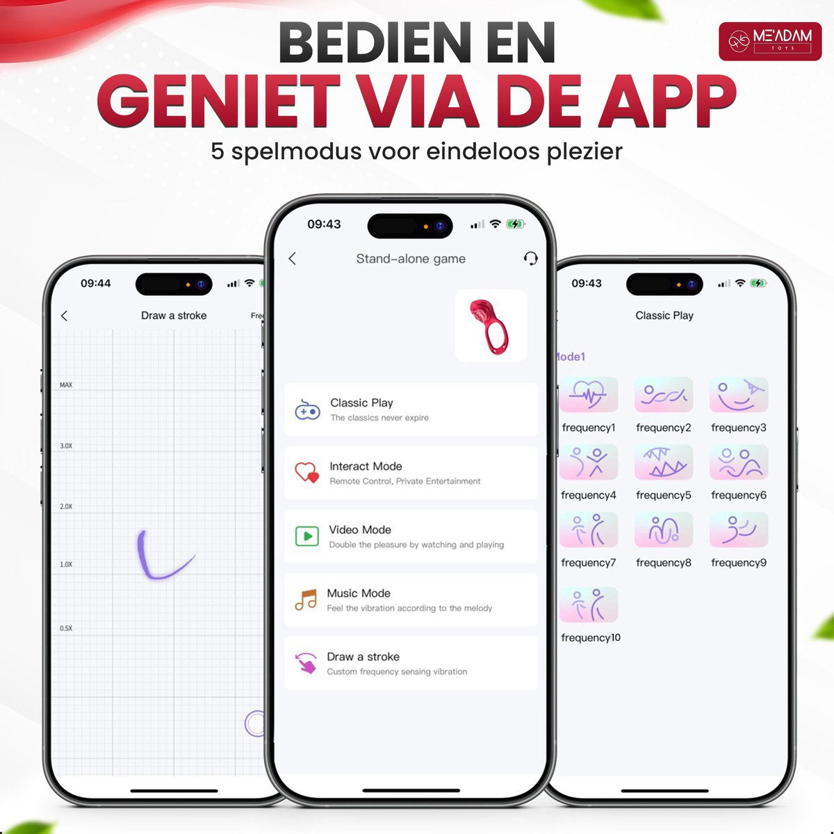 ME'ADAM - Draagbare Clitoris Vibrator voor Koppels - Stil & Discreet - 10 Vibratiestanden - Waterbestendig - Met Afstandsbediening en App - Sex toys voor vrouwen - Vibrators