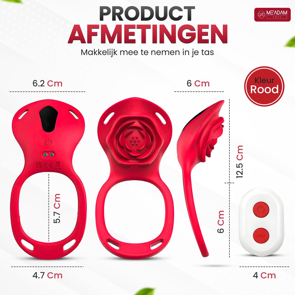 ME'ADAM - Draagbare Clitoris Vibrator voor Koppels - Stil & Discreet - 10 Vibratiestanden - Waterbestendig - Met Afstandsbediening en App - Sex toys voor vrouwen - Vibrators