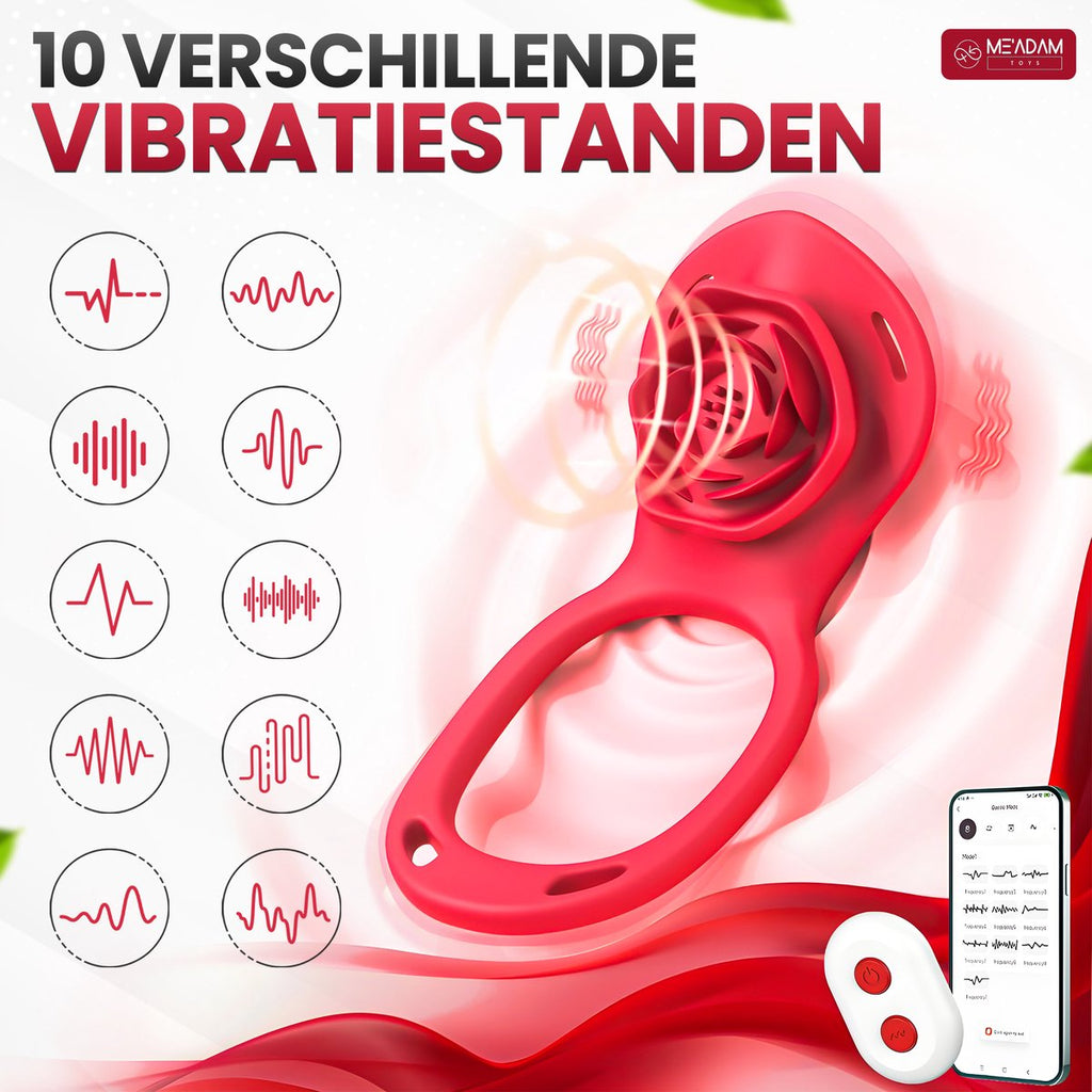 ME'ADAM - Draagbare Clitoris Vibrator voor Koppels - Stil & Discreet - 10 Vibratiestanden - Waterbestendig - Met Afstandsbediening en App - Sex toys voor vrouwen - Vibrators