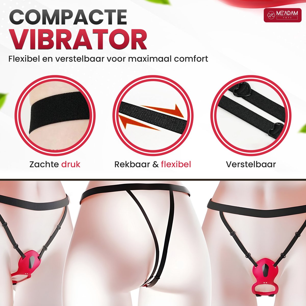 ME'ADAM - Draagbare Clitoris Vibrator voor Koppels - Stil & Discreet - 10 Vibratiestanden - Waterbestendig - Met Afstandsbediening en App - Sex toys voor vrouwen - Vibrators