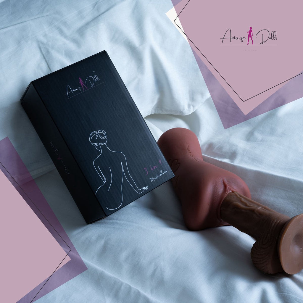 ME'ADAM - Amaze Dolls Julia Pocket Pussy voor Man - 3 in 1 – Sex Toys Voor Mannen en Koppels – Blowjob - Masturbator voor man - met Mond Kont en Vagina