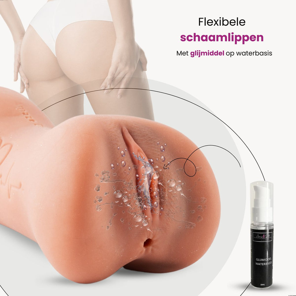 ME'ADAM - Amaze Dolls Julia Pocket Pussy voor Man - 3 in 1 – Sex Toys Voor Mannen en Koppels – Blowjob - Masturbator voor man - met Mond Kont en Vagina