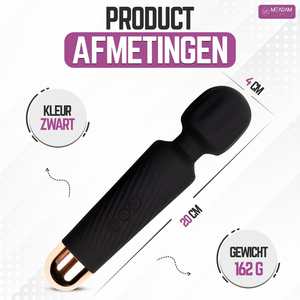 ME'ADAM - Magic Wand Vibrator – Luxe Wand Massager voor Vrouwen – 20 Standen – Waterbestendig - Sex toys voor vrouwen - vibrators