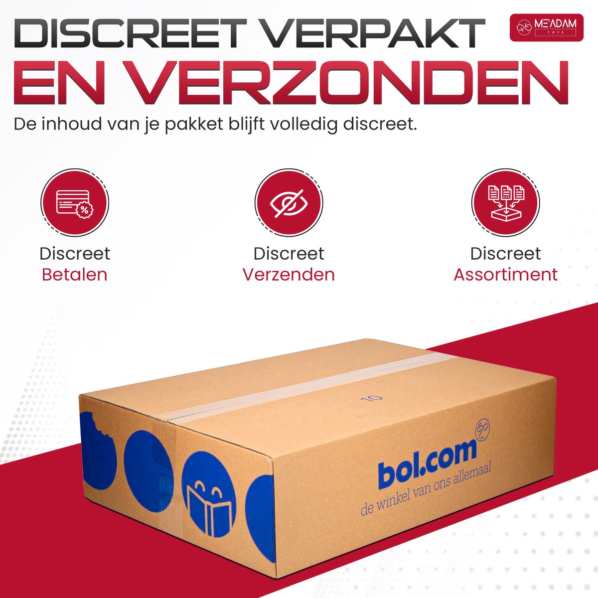 Tong vibrator wordt discreet verpakt en verzonden