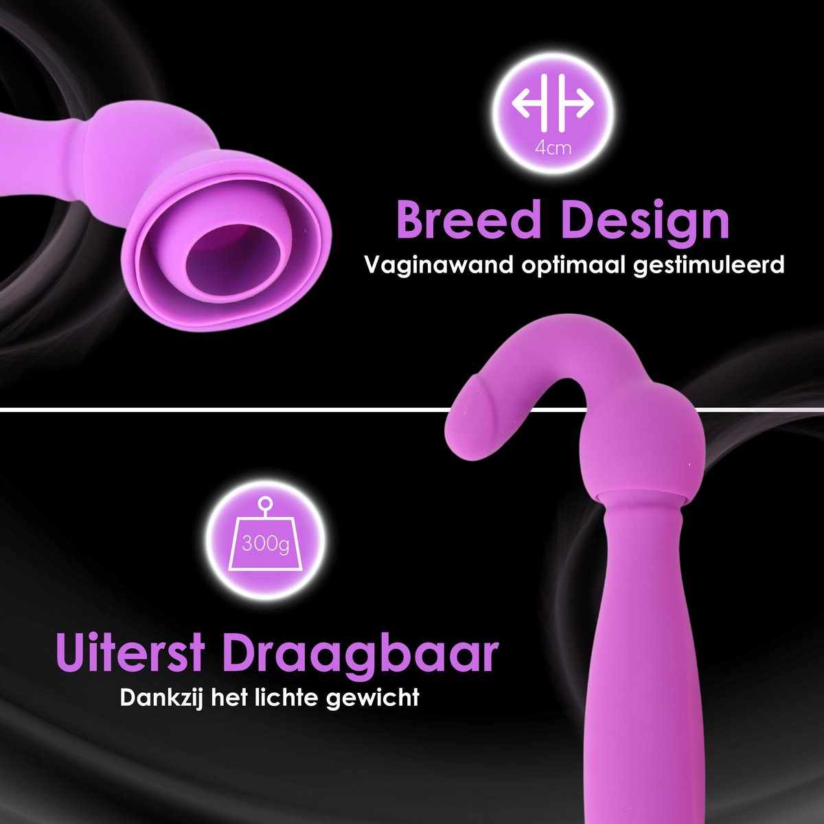 Breed opzetstuk en lichtgewicht design van de Tarzan vibrator