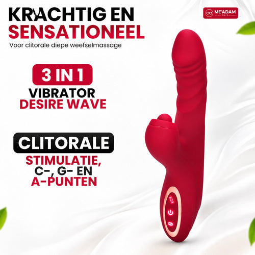 3-in-1 vibrator voor clitoris-, G-spot- en A-spot stimulatie