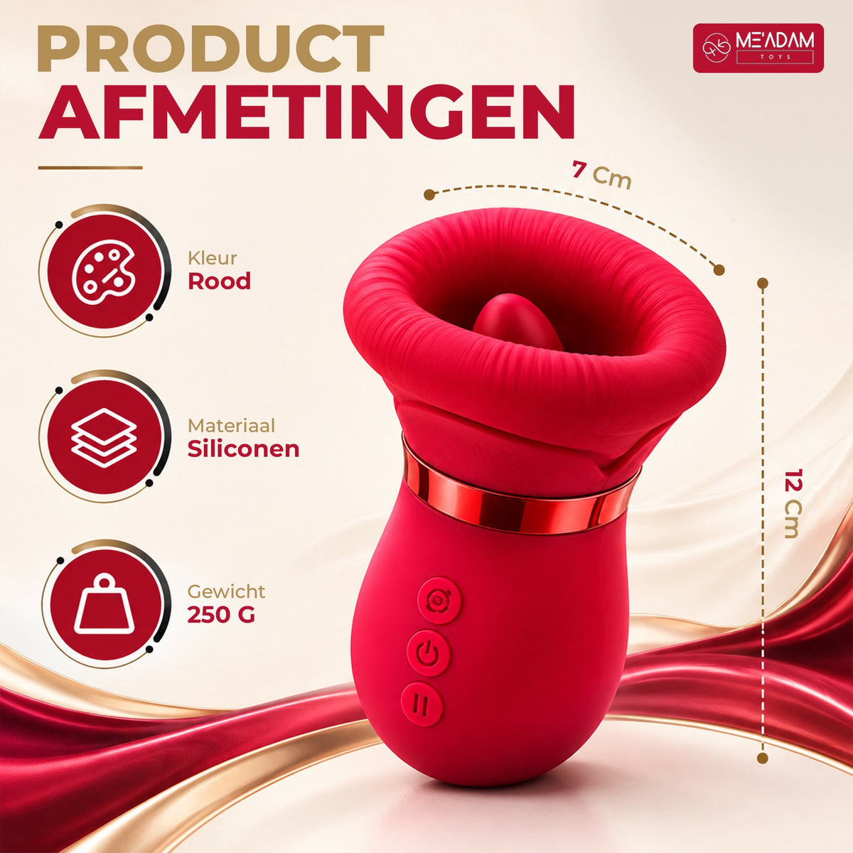 ME'ADAM - Tong Vibrators voor Vrouwen – Clitoris Stimulator met Zuigfunctie – Waterbestendig - Sex toys voor vrouwen - Vibrator