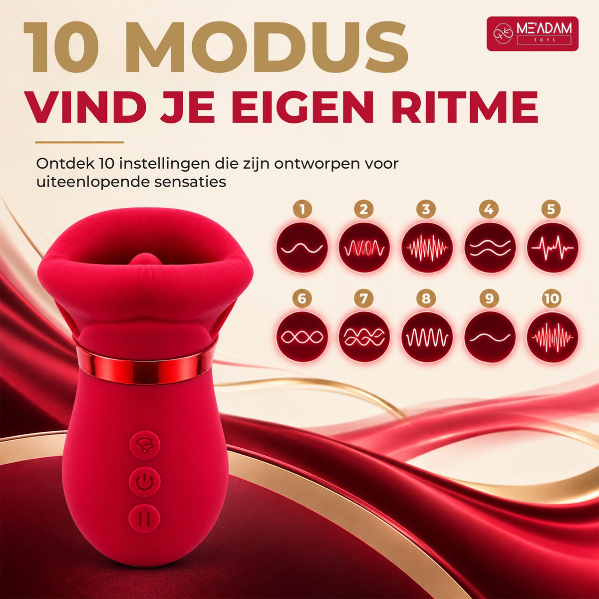 ME'ADAM - Tong Vibrators voor Vrouwen – Clitoris Stimulator met Zuigfunctie – Waterbestendig - Sex toys voor vrouwen - Vibrator