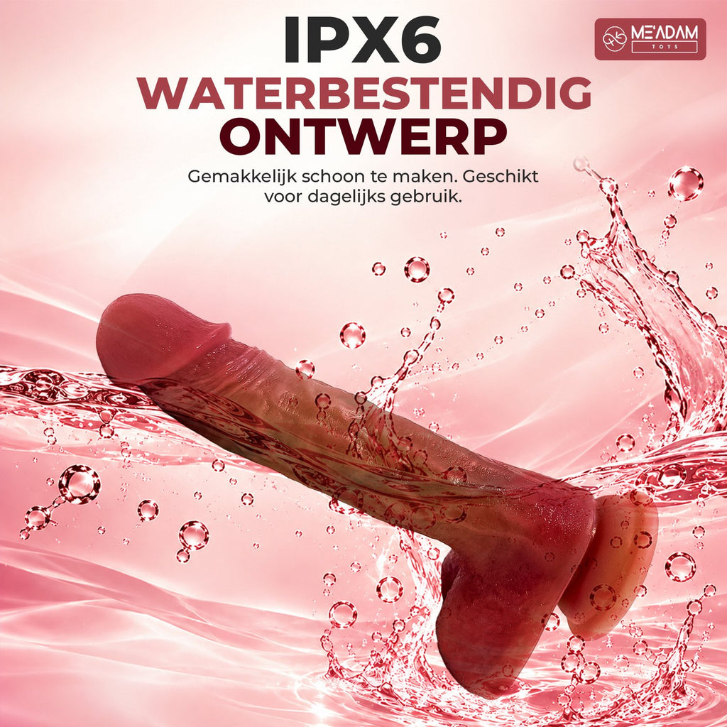 ME'ADAM - XXL Siliconen Vibrator - Dildo met Zuignap en Afstandsbediening - Krachtige Vibraties - Vaginaal & Anaal - Sex toys voor vrouwen - Sex toys voor mannen
