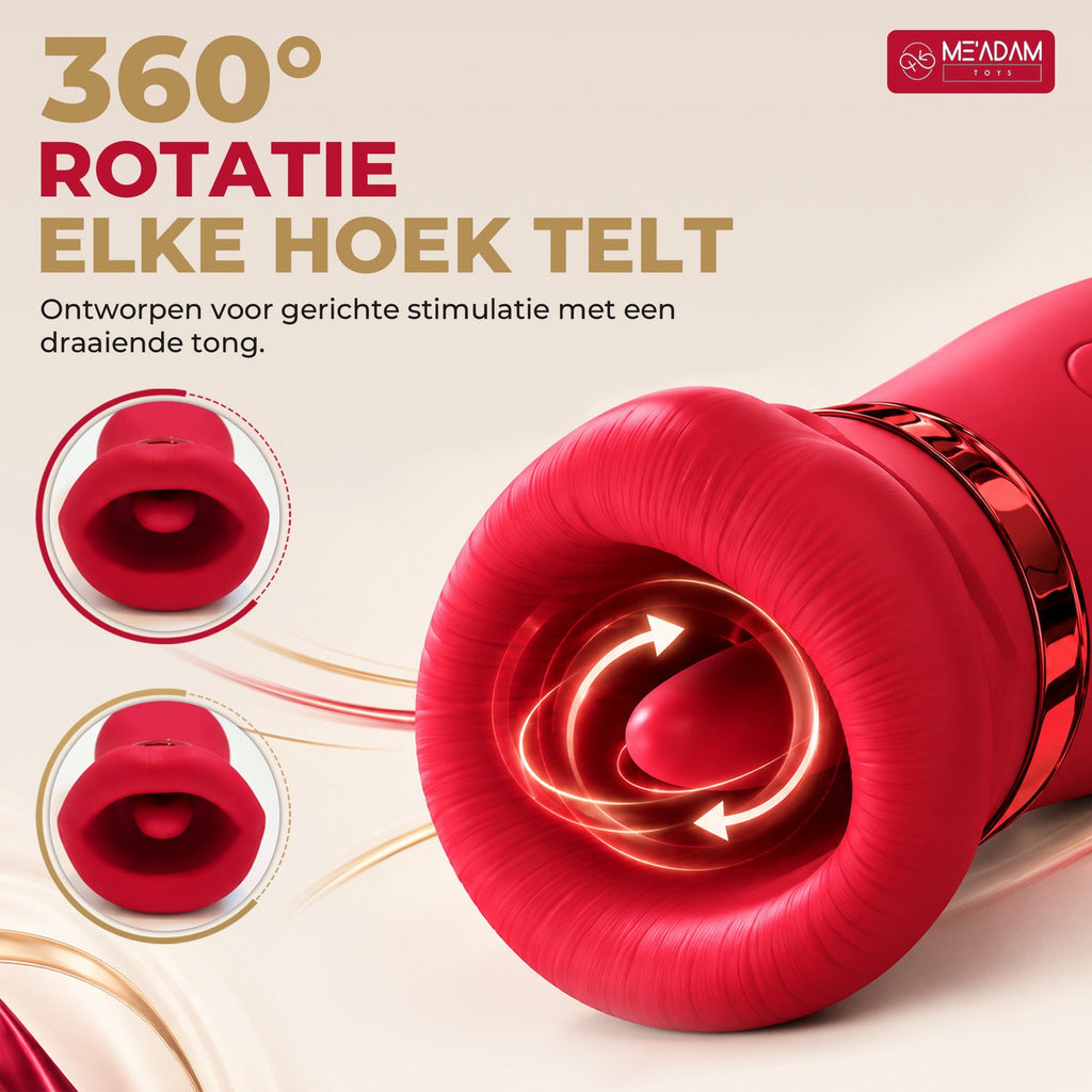 ME'ADAM - Tong Vibrators voor Vrouwen – Clitoris Stimulator met Zuigfunctie – Waterbestendig - Sex toys voor vrouwen - Vibrator