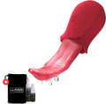 ME'ADAM tong vibrator met lick-beweging in rood
