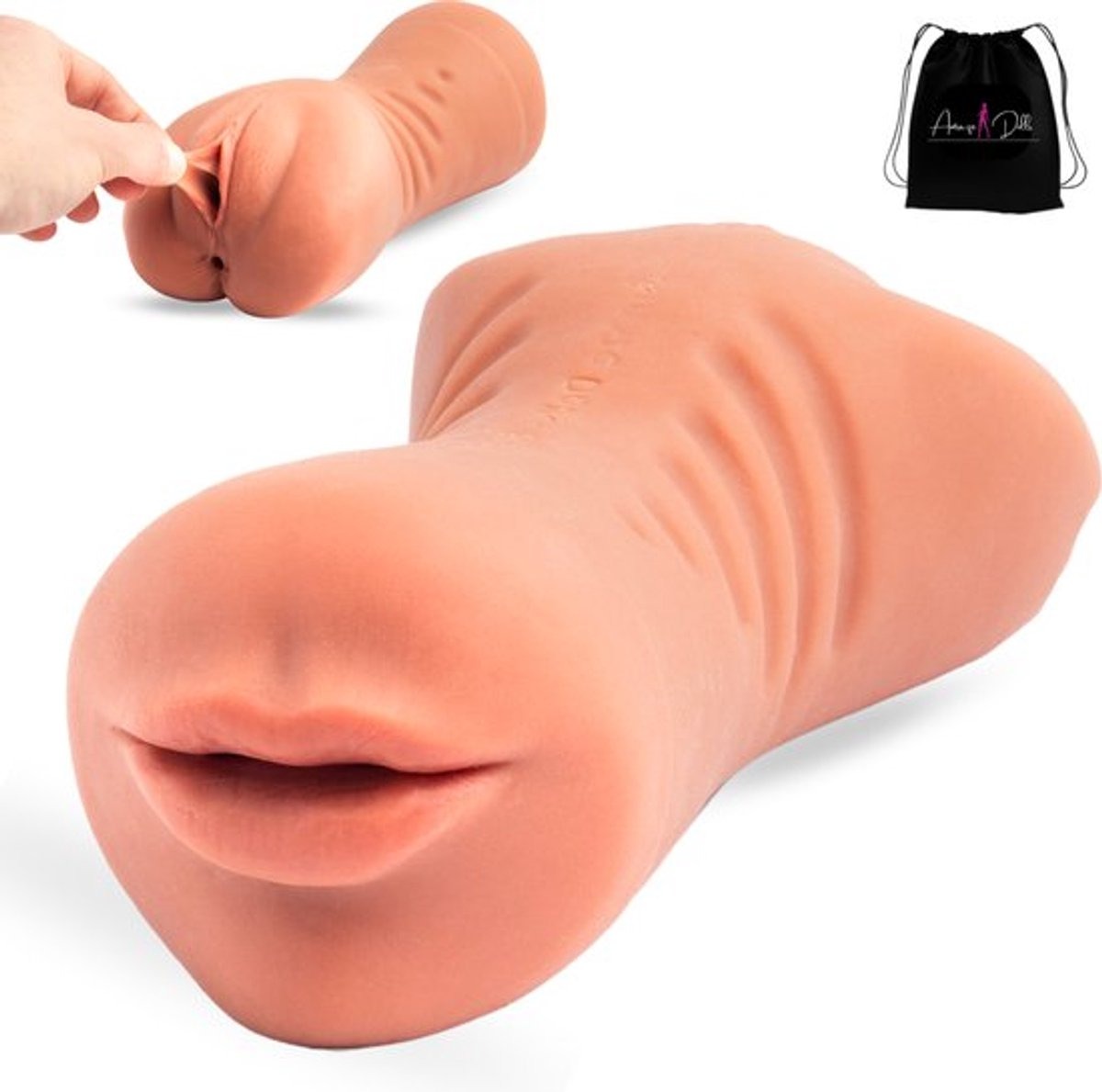 ME'ADAM - Amaze Dolls Bobby official - Masturbator - Realistisch - Pocket Pussy - 3 in 1 Vagina en Anus - Sex Toys voor Mannen - Kunstvagina Bruin