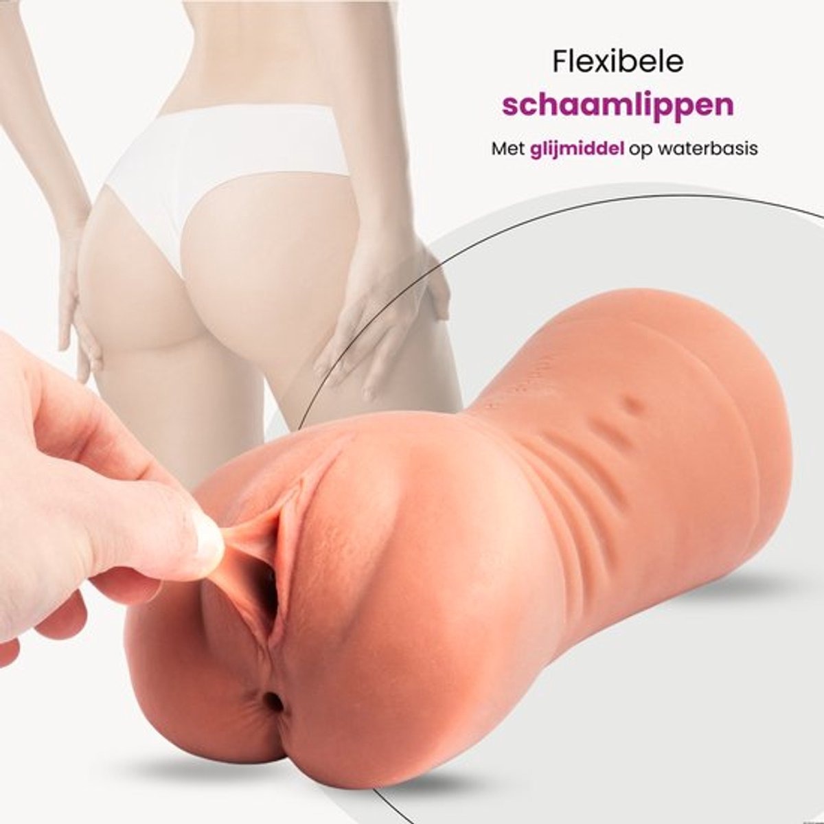 ME'ADAM - Amaze Dolls Bobby official - Masturbator - Realistisch - Pocket Pussy - 3 in 1 Vagina en Anus - Sex Toys voor Mannen - Kunstvagina Bruin