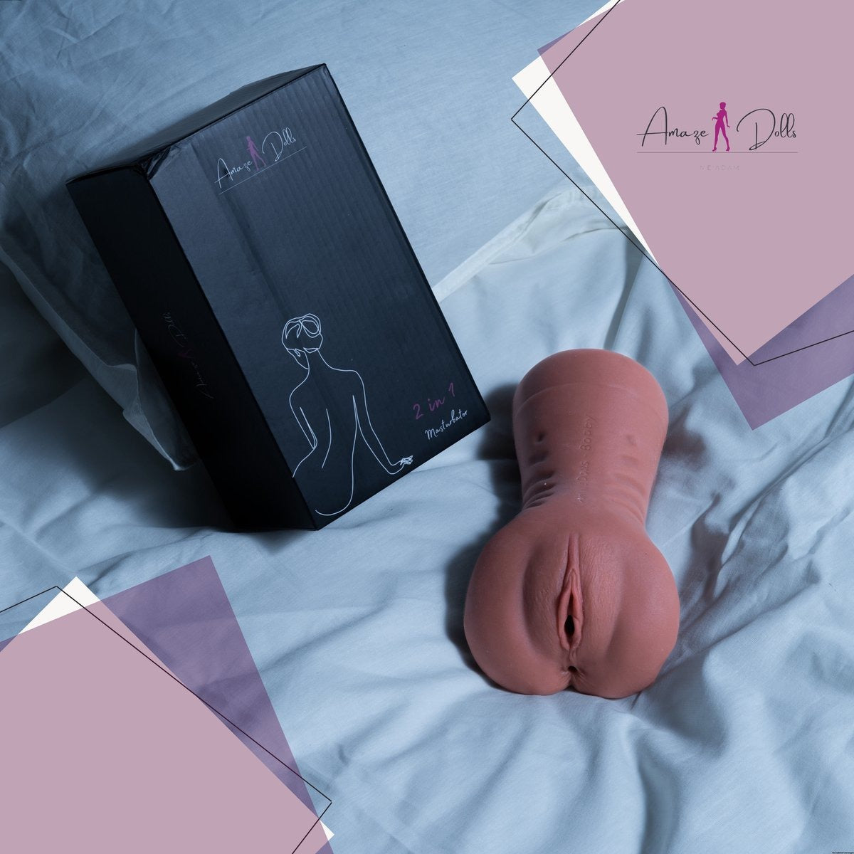 ME'ADAM - Amaze Dolls Bobby official - Masturbator - Realistisch - Pocket Pussy - 3 in 1 Vagina en Anus - Sex Toys voor Mannen - Kunstvagina Bruin