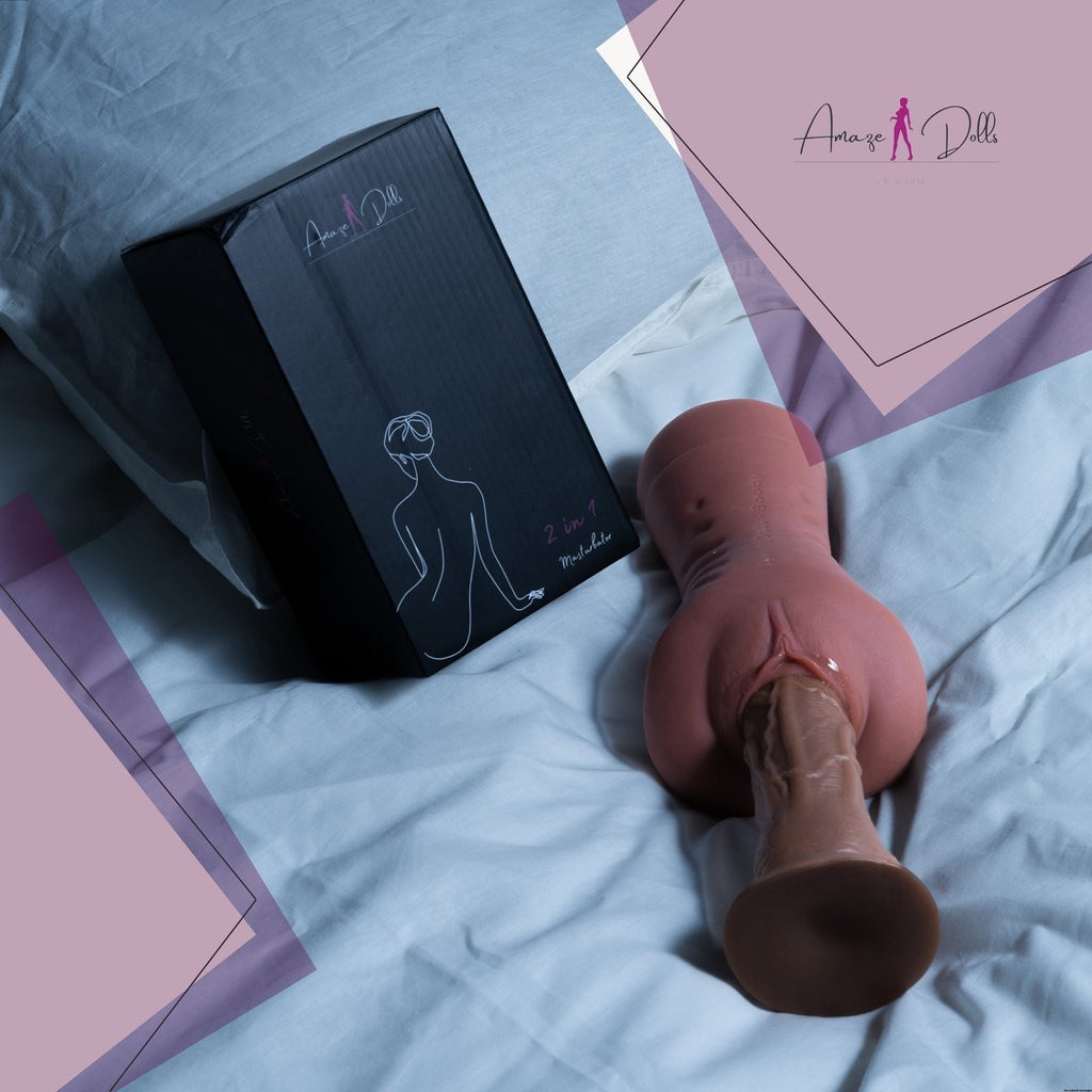 ME'ADAM - Amaze Dolls Bobby official - Masturbator - Realistisch - Pocket Pussy - 3 in 1 Vagina en Anus - Sex Toys voor Mannen - Kunstvagina Bruin