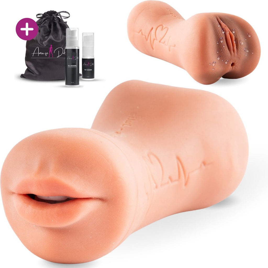 ME'ADAM - Amaze Dolls Bobby official - Masturbator - Realistisch - Pocket Pussy - 3 in 1 Vagina en Anus - Sex Toys voor Mannen - Kunstvagina Bruin